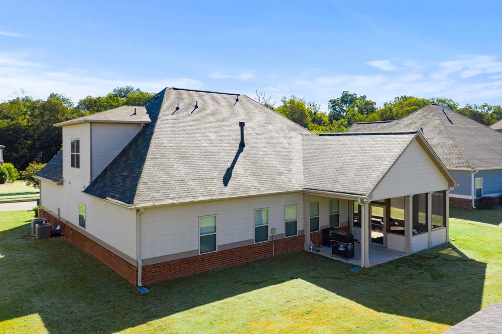 House Exterior Showcasing Roof Replacement